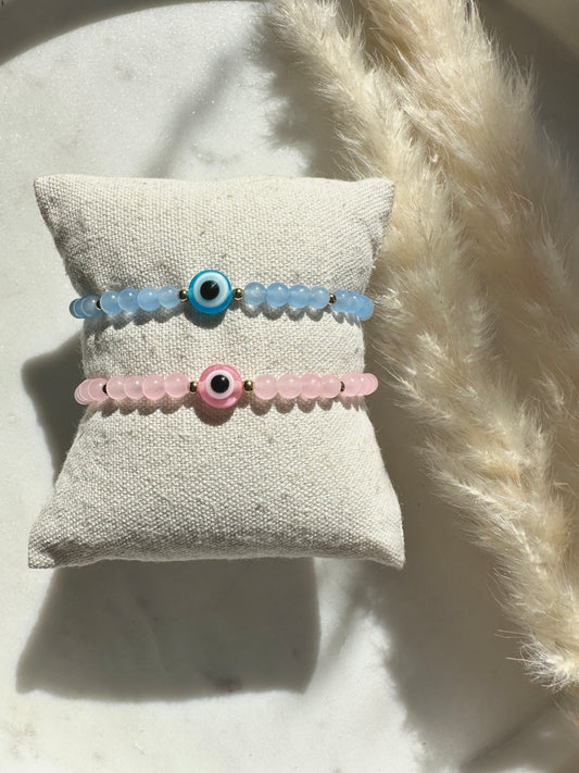 Children’s pastel evil eye bracelets